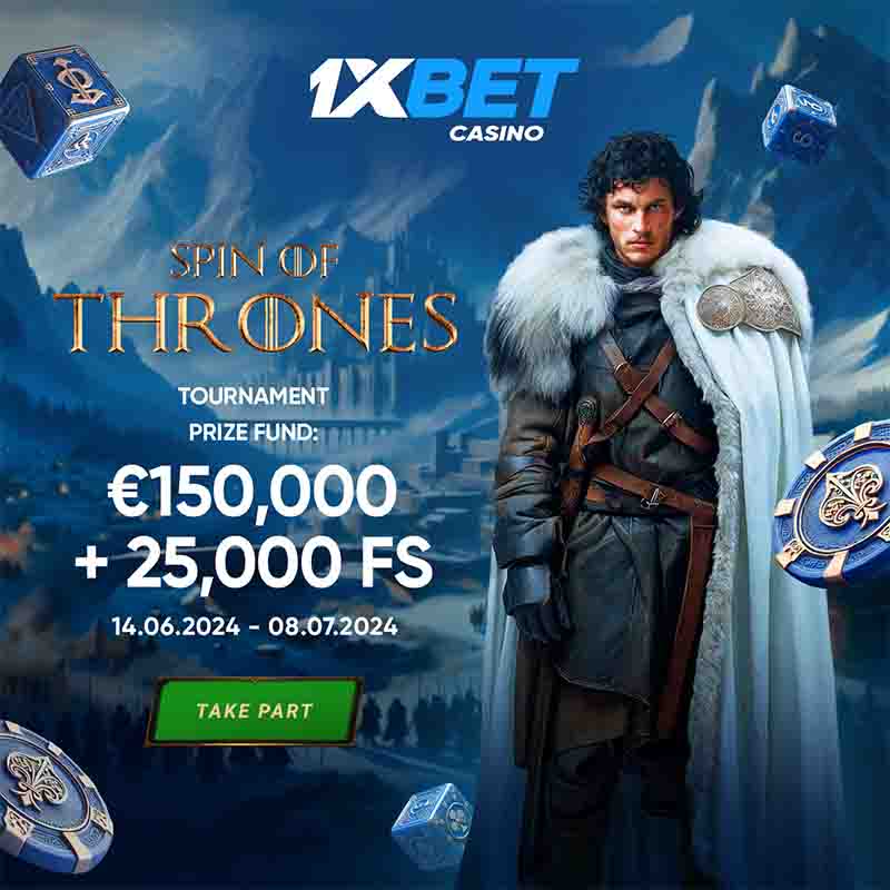 Become the king of the Spin of Thrones tournament with €150,000 + 25,000 FS prize pool!